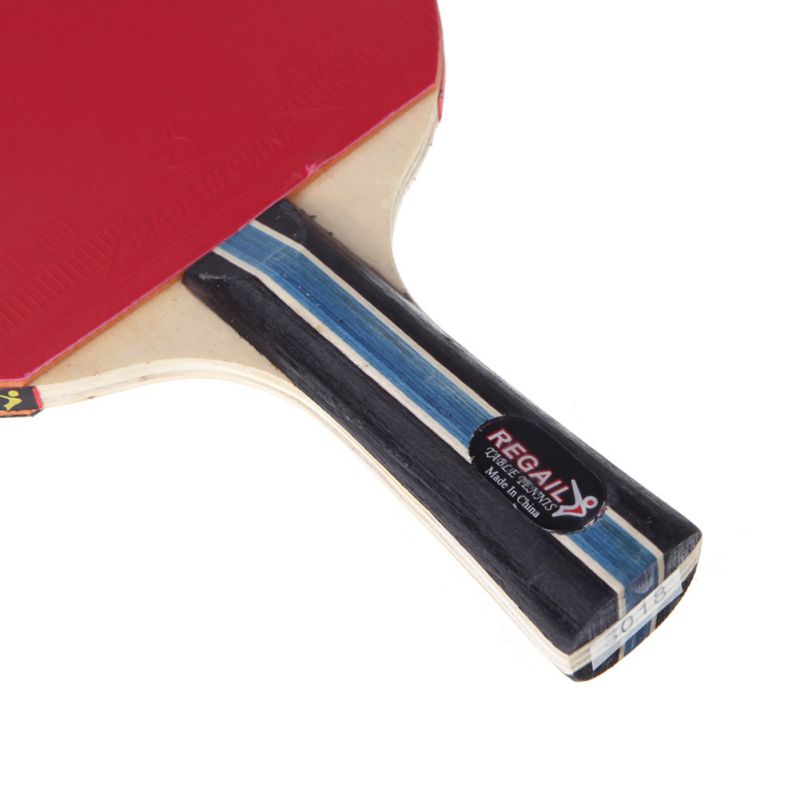 1 pc de mango largo estrecha la mano de raqueta de tenis de mesa de ping-pong paddle + waterdichte tas bolsa montado