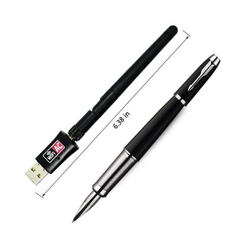 External Antenna Dual Band Wireless Network Card WiFi Receiver WiFi Receiver 11Ac600M Computer External USB
