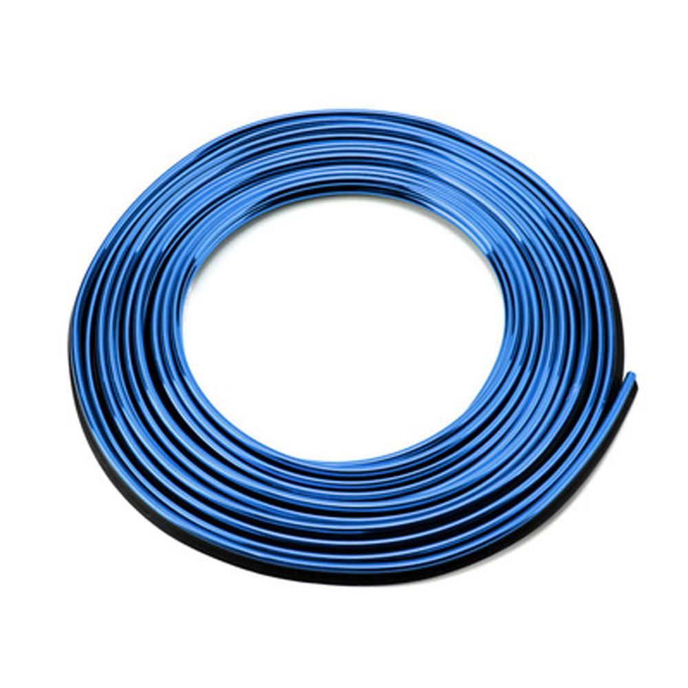 Super Flexible 5M Car Interior Moulding Trim Strip Door Gap Edge Moulding Trim Universal Decorative Line Auto Accessories: Blue