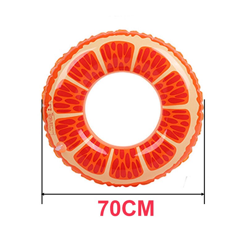 60-90CM anello gonfiabile di nuoto del cerchio del galleggiante dello stagno della frutta per i bambini adulti giocattoli giganti dello stagno del partito della spiaggia del materasso di aria del galleggiante di nuoto: 70CM C