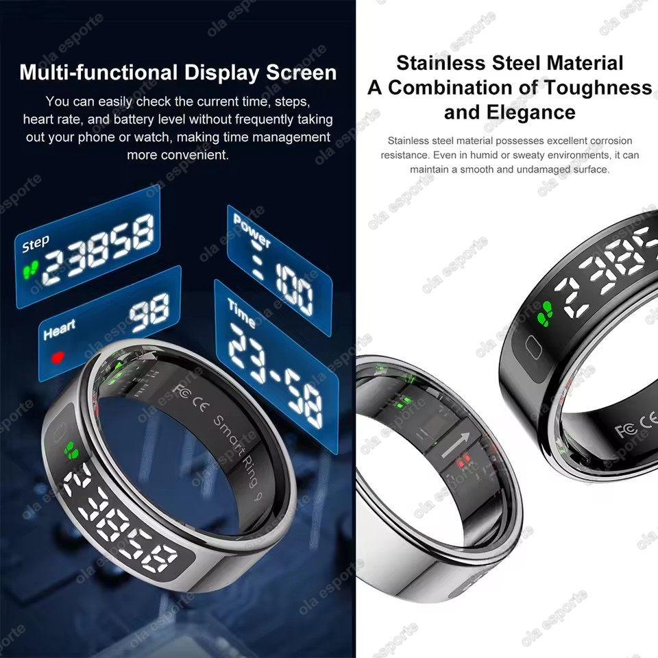 Nuovo schermo di visualizzazione Smart Ring per Xiaomi Ring Photo Control Gesto Swipe Video Tiktok Health Monitor 5ATM Smartring impermeabile