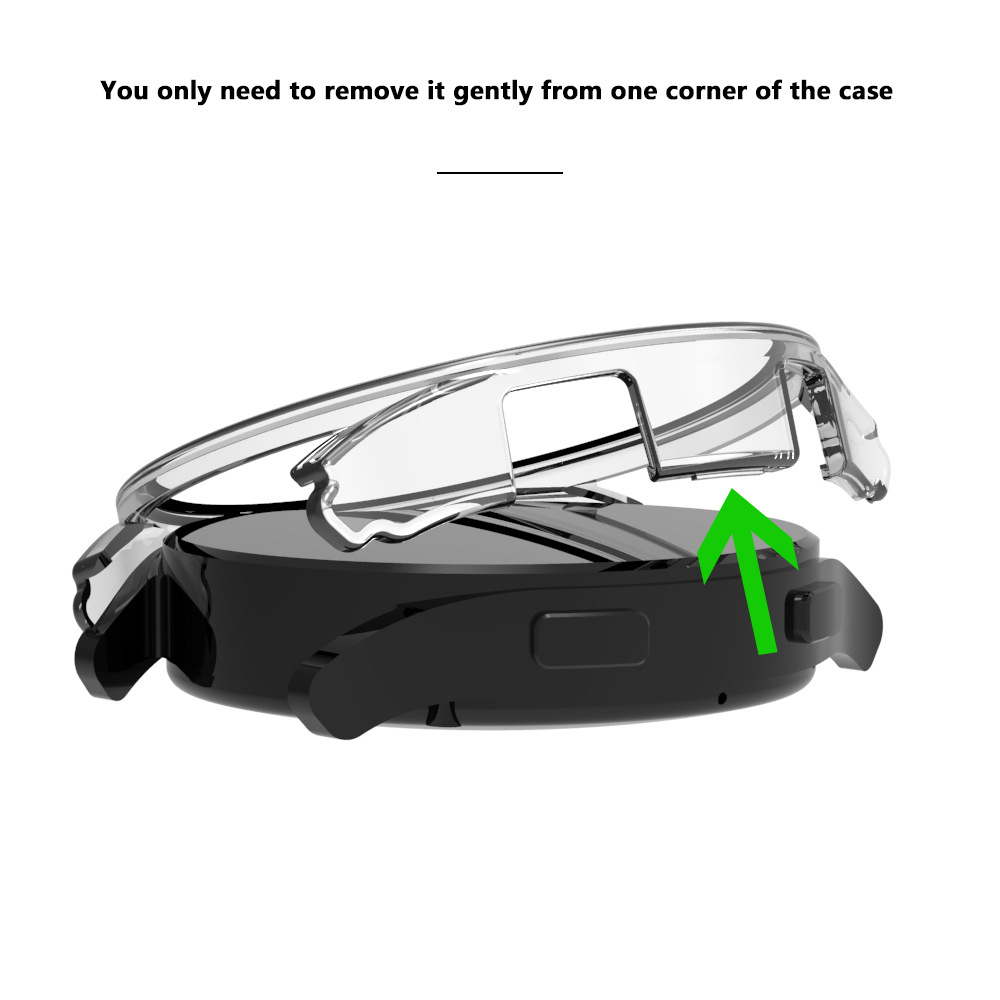 Coque étanche 2 en 1 + verre pour Samsung Galaxy Watch 4 40/44mm, protection complète PC pour montre 4 40 44mm