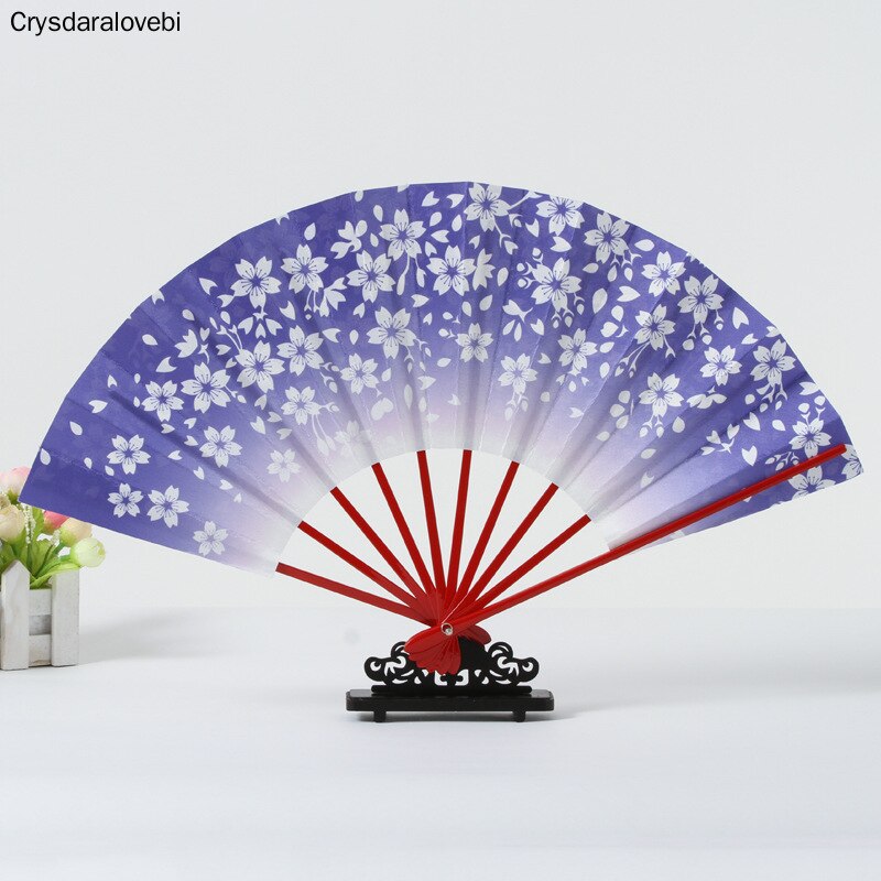 Rijst Papier Bakken Lak Side Bot Eetstokjes Fan Gedrukt Pocket Fan Woondecoratie Patroon Dans Handheld Fan