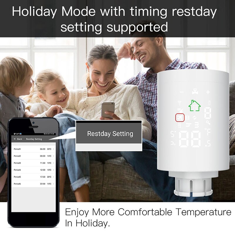 Zigbee 3.0 Smart Radiator Actuator Thermostat Radiator Valve Temperature Controller Work With Alexa Smart Home Tuya Smart Life