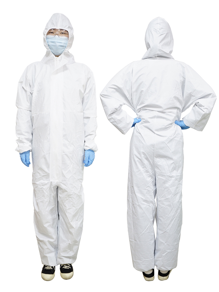 PPE Hazmat suit Protective Clothing suit Waterproof High Antibacterial Reusable Invasion Plastic Insulation Suit Washable