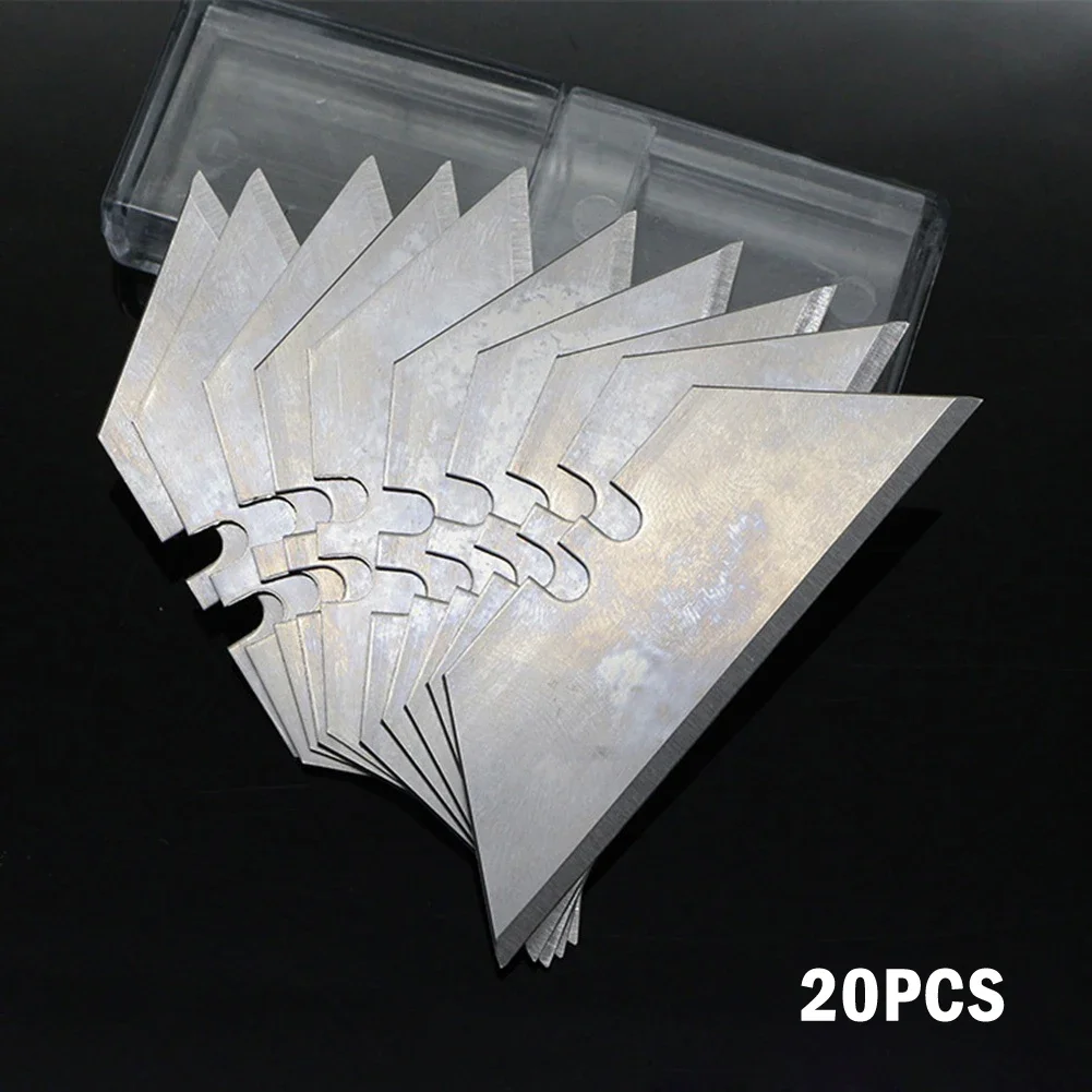 20 Pz Set Lama Trapezoidale Lama di Ricambio Strumento di Taglio Artigianale Multifunzione 60×18mm Coltelli Lama Utensili A Mano