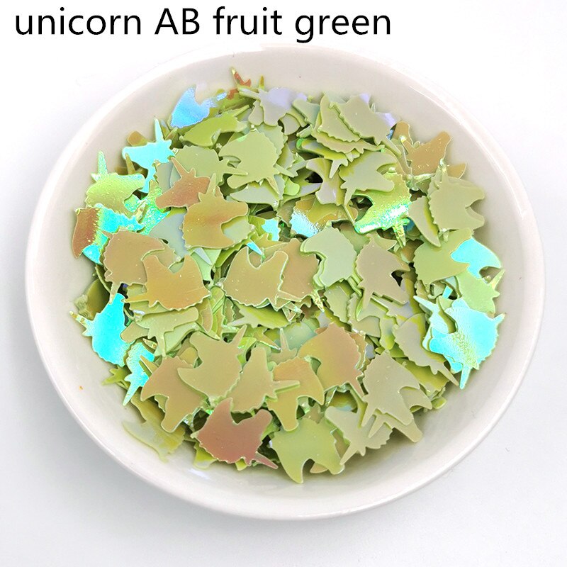 10 g/partij Eenhoorn Glitter Losse Pailletten Tirm voor Nail Kunsten En Ambachten Decoratie Body Art Schilderen Huwelijkscadeau DIY Glitter sequin: AB fruit green