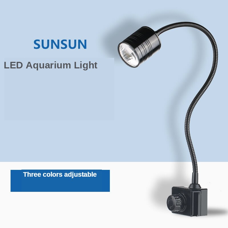 Aquarium Led Lamp Aquatic Gras Lamp Led Aquarium Verlichting Aquarium Verlichting Schildpad Hagedis Lamp 110-220V Drie kleuren Verstelbare