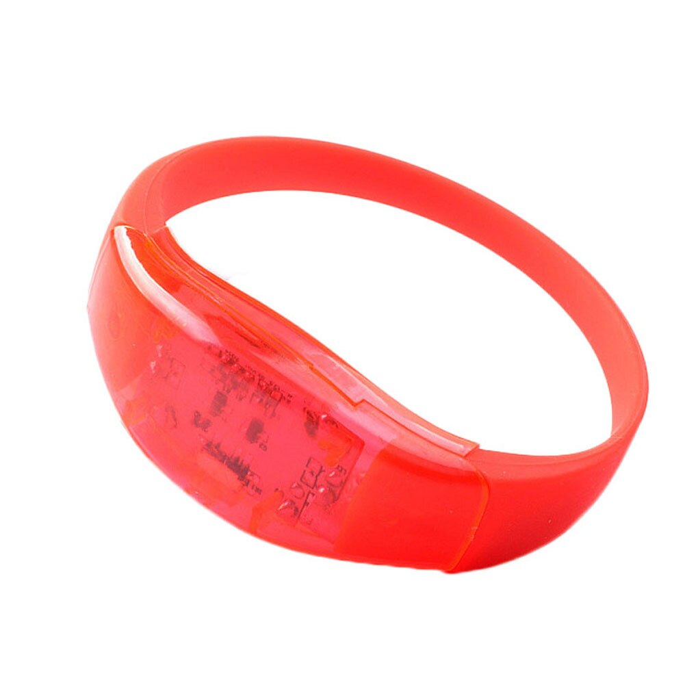 Unisex Sound Controlled Led Light Up Armband Activated Gloed Flash Siliconen Bangle Voor Festival Party FEA889
