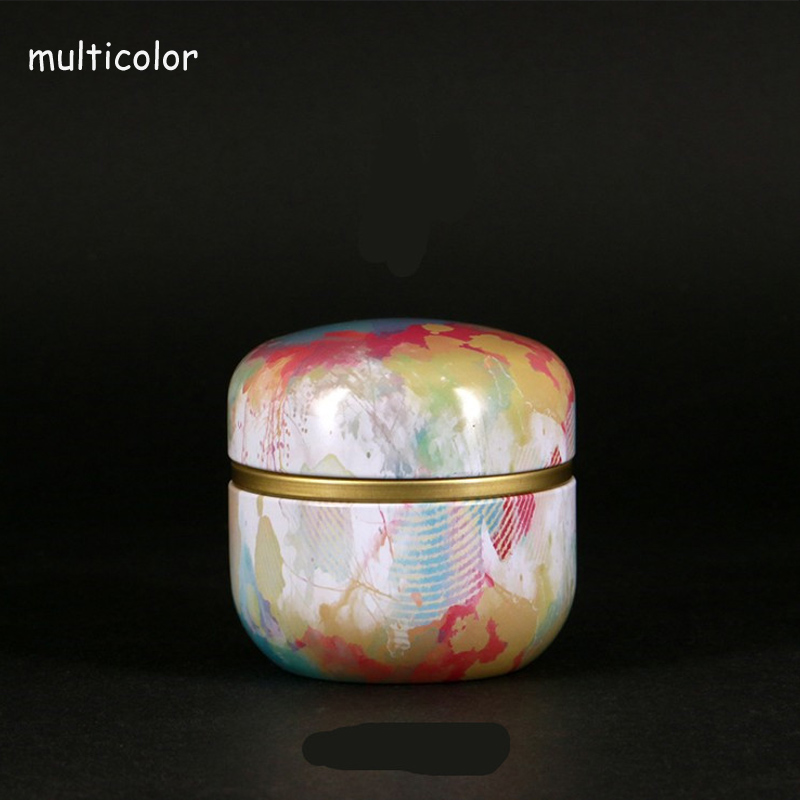 Draagbare theeset voor op reis, huishoudelijke verzegelde theepot, chinese stijl, multifunctionele metalen theedoos met deksel: Veelkleurig