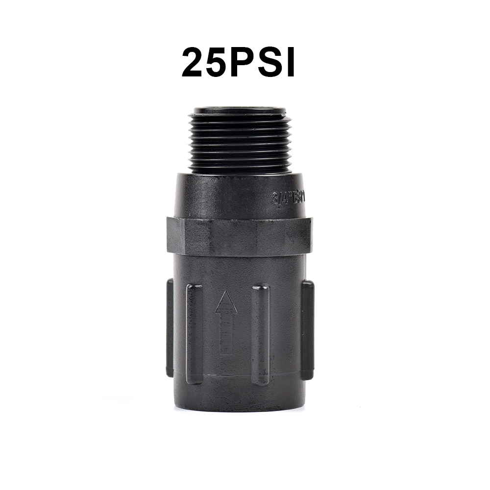 15-45PSI Preset Drukregelaars Met 3/4 "Bsp Draad Vermindert Inkomende Waterdruk Voor Tuin Landbouw Irrigatie 1Pc: Zilver