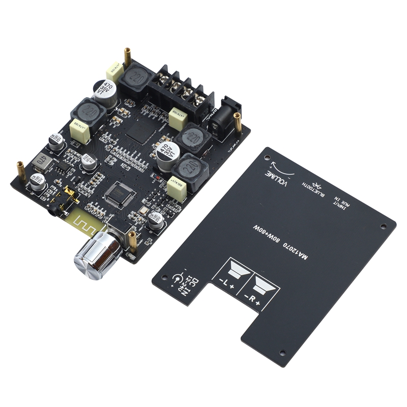 BAHOD MA12070 Audio Amplifier 80W+80W Bluetooth 5.0 Infineon Class D Digital Audio Power Amplifier AUX HiFi Stereo Amplifier