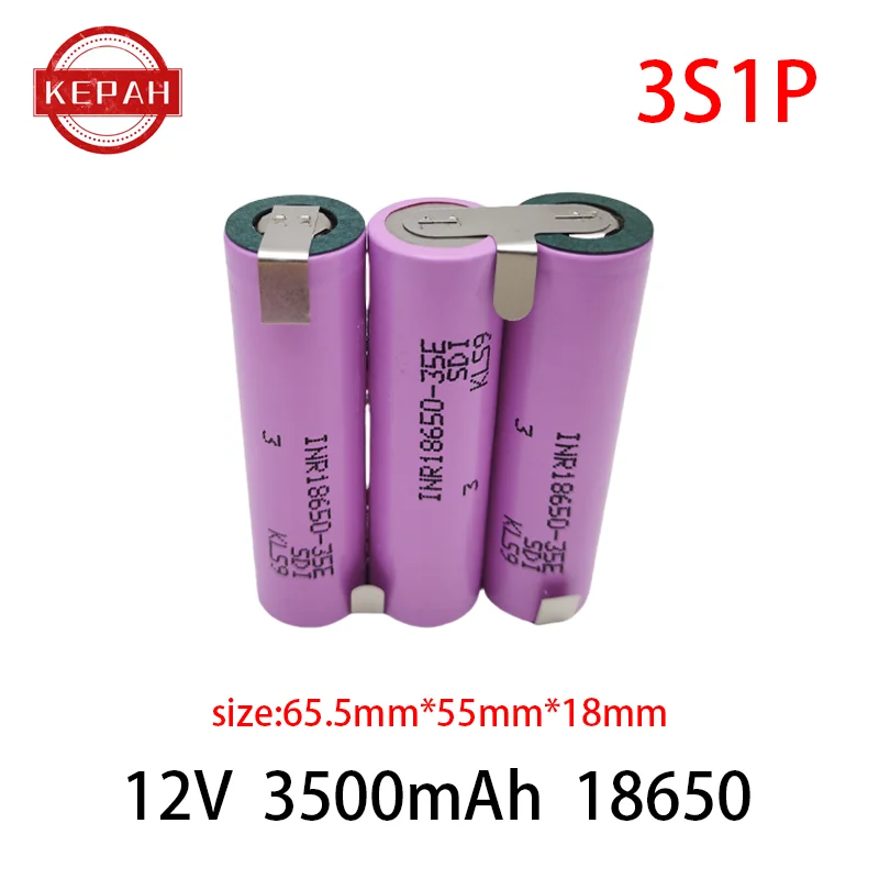 Customized5S2P 5S3P 5S4P 6S2P 8.4V 3.7V 10.8V 16.8V 18V 25.2V 18650 35E battery pack 3500mAh for screwdriver electric drill cell: Orange