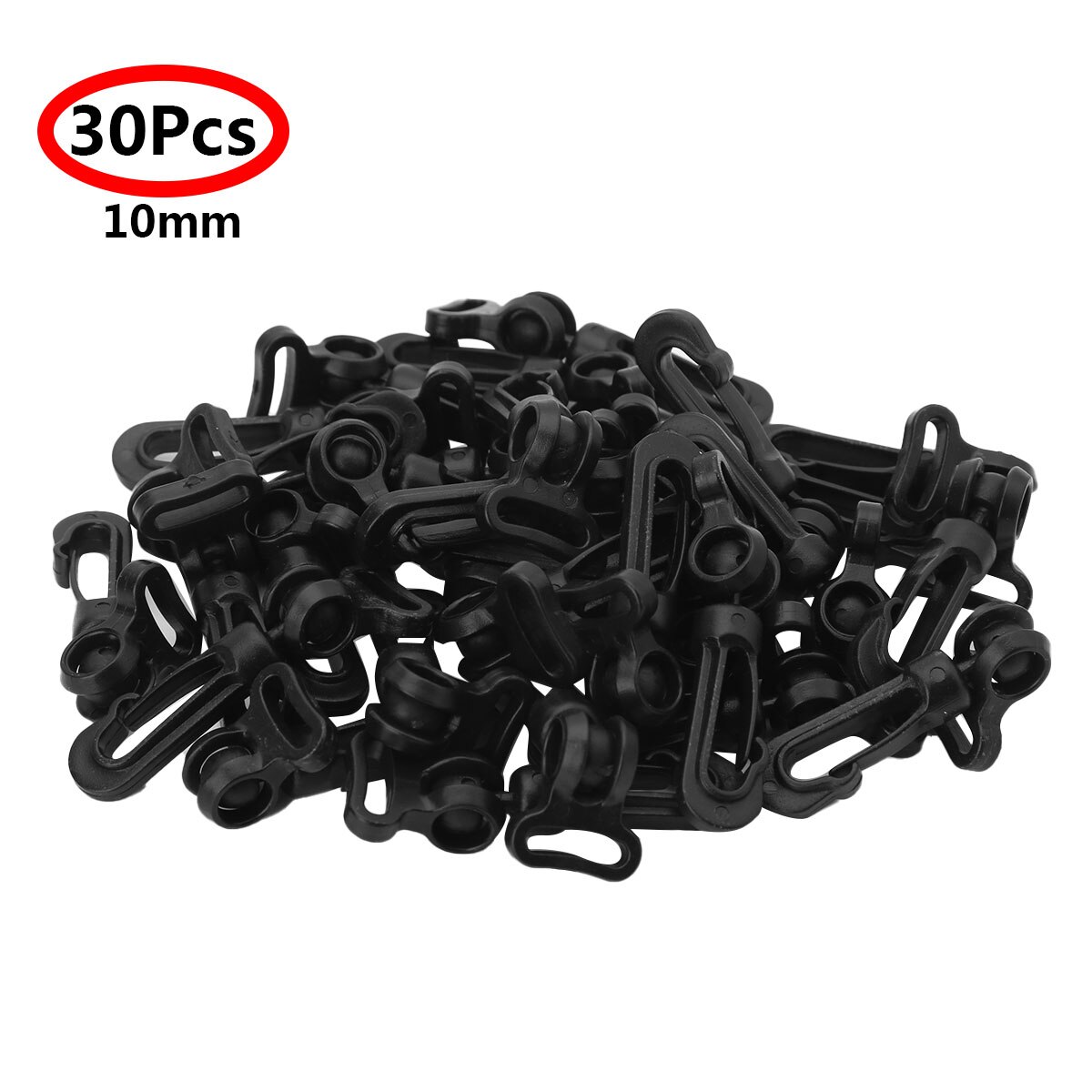 30Pcs Plastic Snap Hook Trigger Clips Buckles for Leather Strap/ Belt Keychain Webbing Pet Leash Hook Backpack Straps Bag Parts: 10mm
