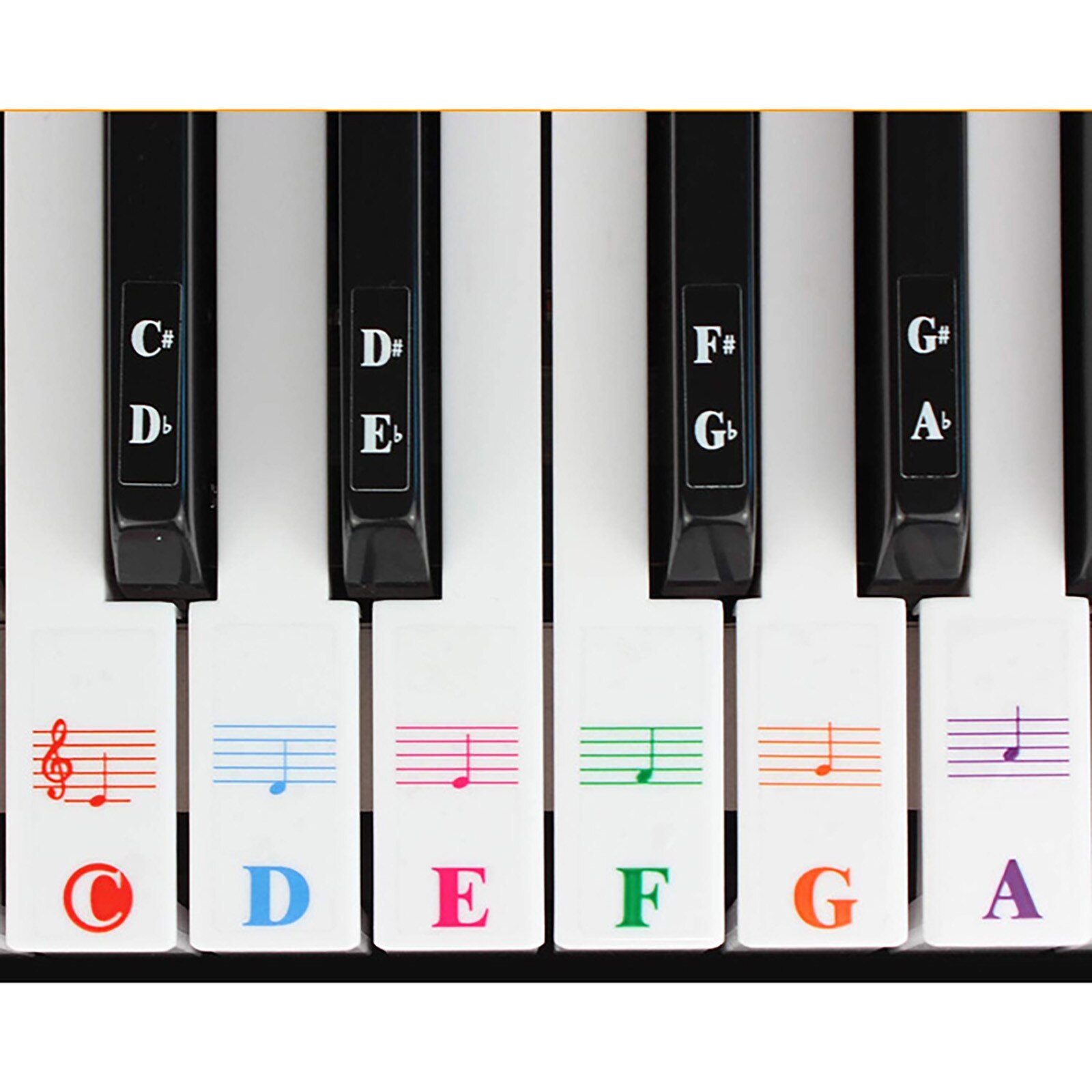 Piano Keyboard Note Sticker 25/49/61/76/88 Key-Removable Transparent Piano Sticker Quotes Words Sticker for children