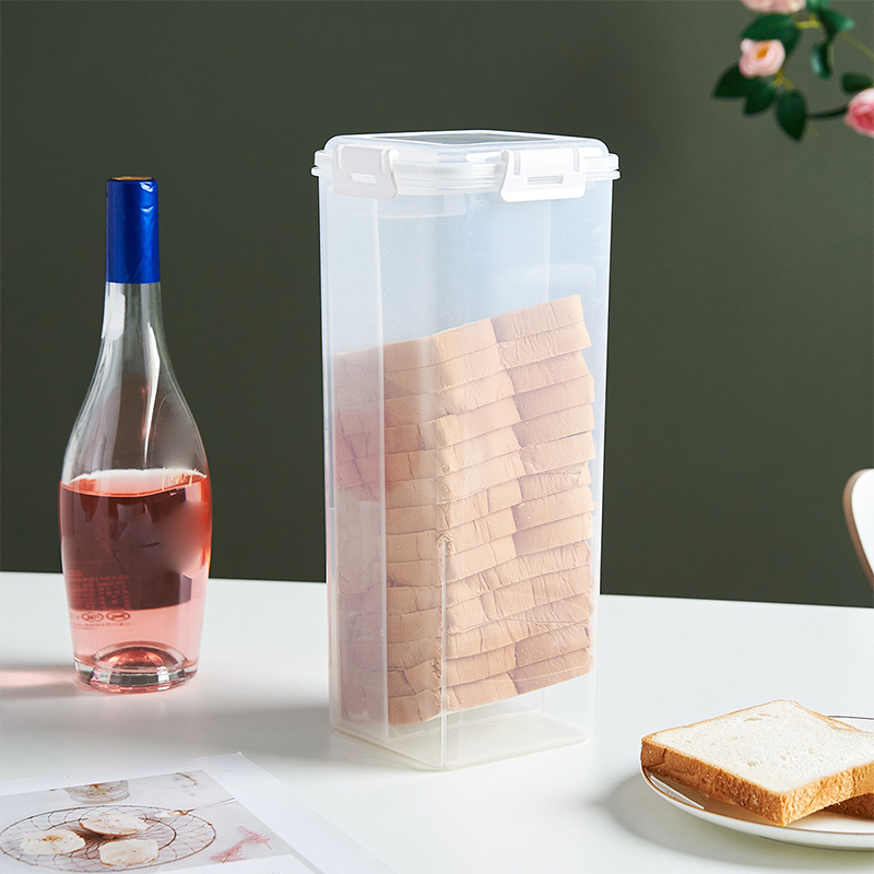 Brødbeholder klar lufttæt brødkasse med låg sandwichbrødholder til hjemmelavet brød høj brødbeholder til køkken