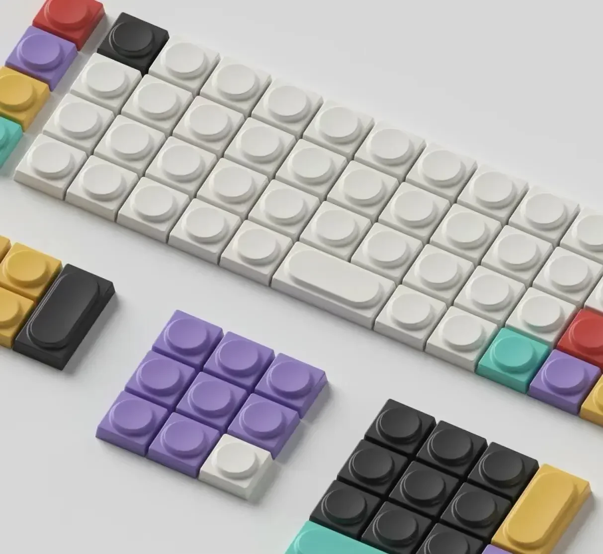 DOYS 3C Block Keycaps Mechanical Keyboard Set Transparent Frosted Building Custom Keycap PC Gamer Accessories