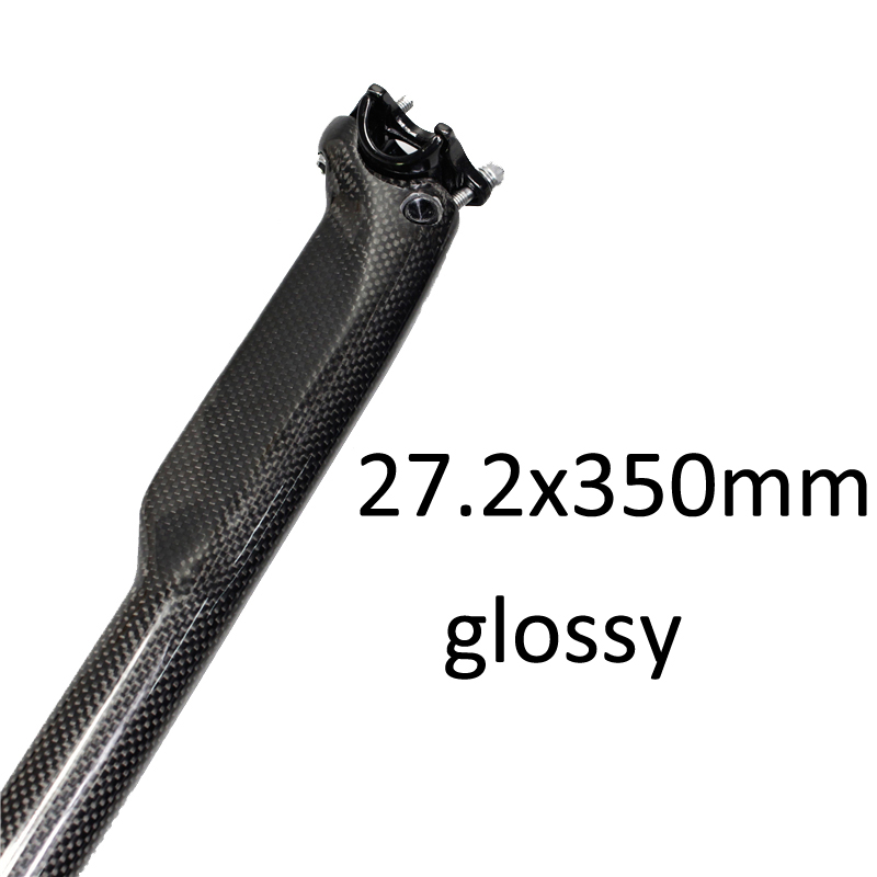 ZNIINO keine Logo 20mm Kohlenstoff versetzt Sattelstütze 27,2/30,8/31,6*350/400mm schwarz Kohlenstoff Fahrrad Radfahren Teile MTB/Straße sattelstütze 3K matt: 27.2x350mm glänzend