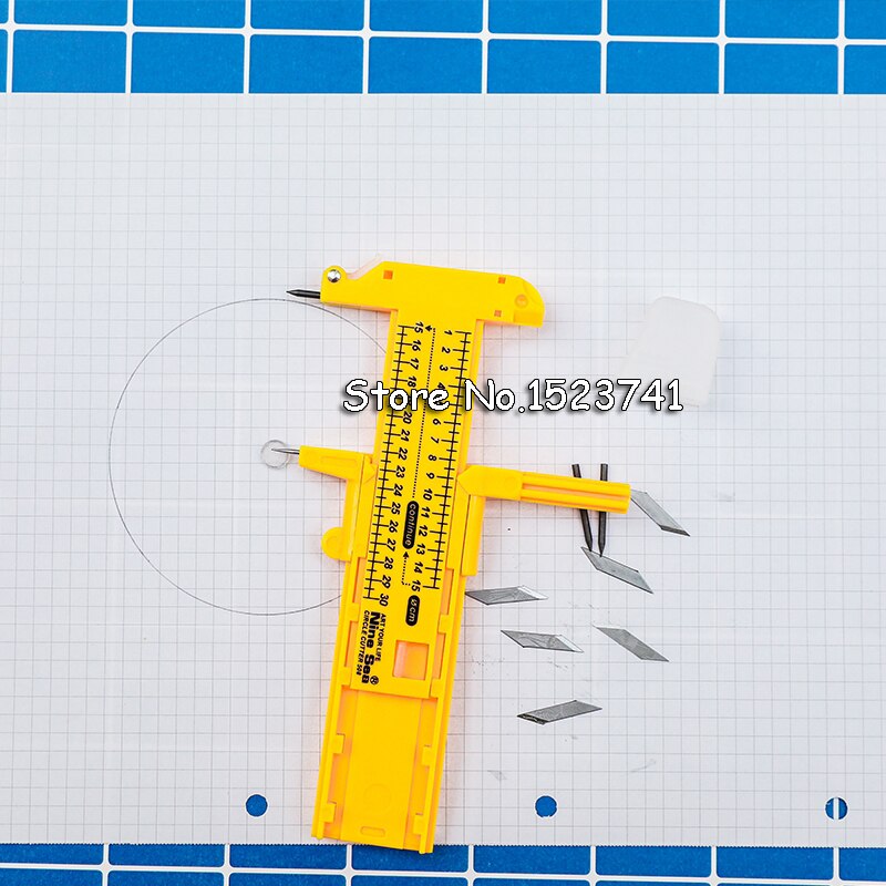Compas multifonctions coupe-papier circulaire ajustable, outil de coupe circulaire modèle circulaire 1cm-30cm, accessoire artisanal