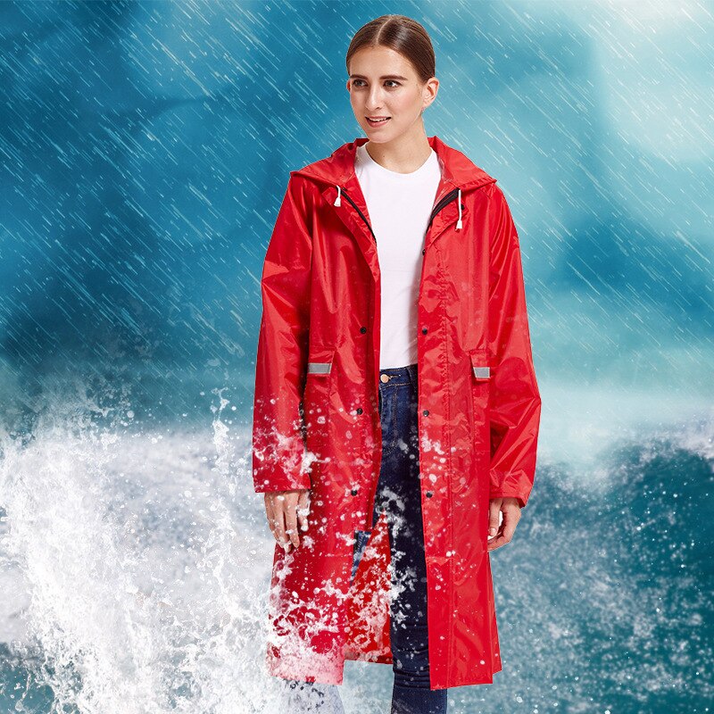 Chubasquero Impermeable de estilo Oxford largo grueso para mujer y hombre impermeables para exteriores impermeables de motocicleta de
