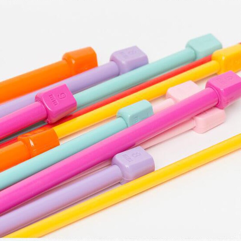 2pcs 25cm Knitting Needles 4.0mm-10.0mm Single Point Yarn Weave Knitting Needles Hook For Scarf Sweater Clothes Tools