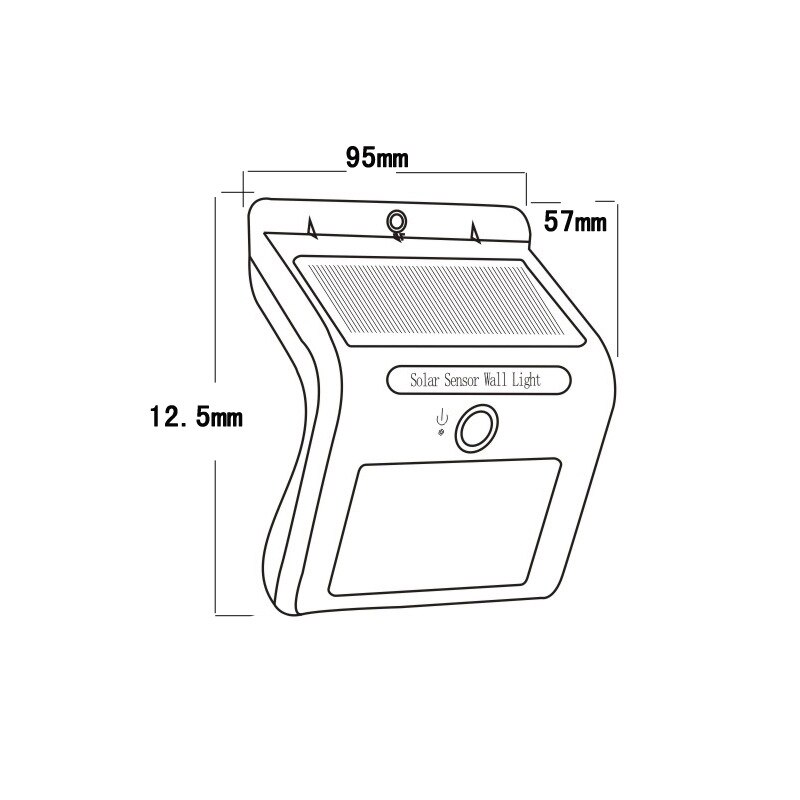 8/16 LED Solar Light Solar Battery Light Human Body Induction Motion Sensor Solar Daylight Street Light, Garden Decoration