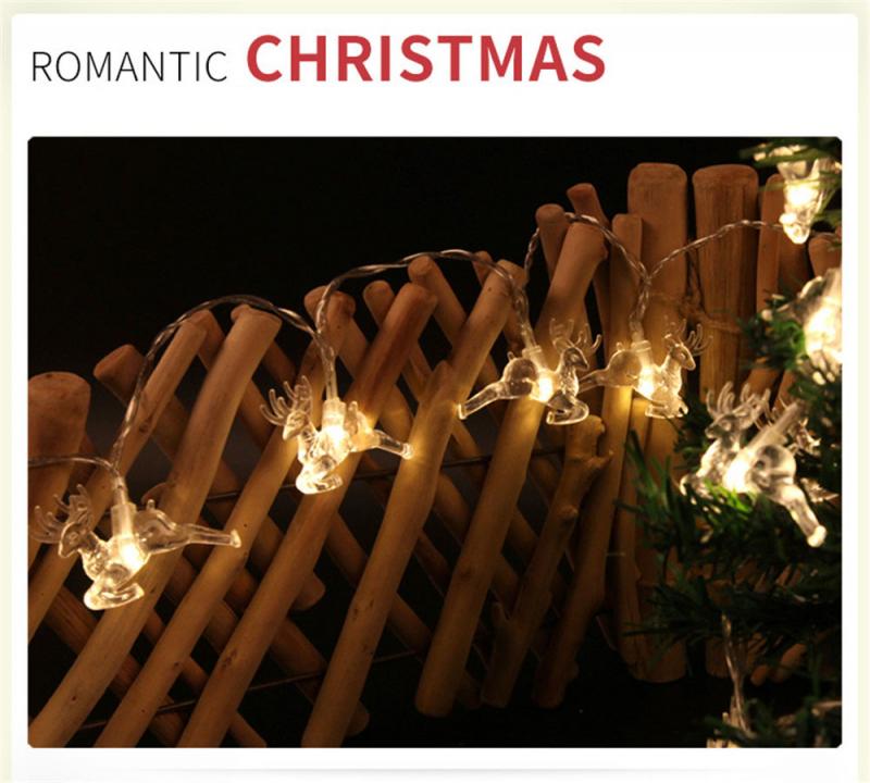1pcs 10 LED sika deer string Christmas day elk-shaped deer decoration lantern Light strip For Christmas Party Supplies