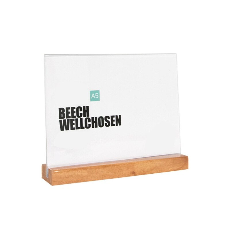 Wooden Table Number Sign Accessories Decorative Suppplies for Kids&amp;Adults DIY Pad with Simple Name Stand: A5 B