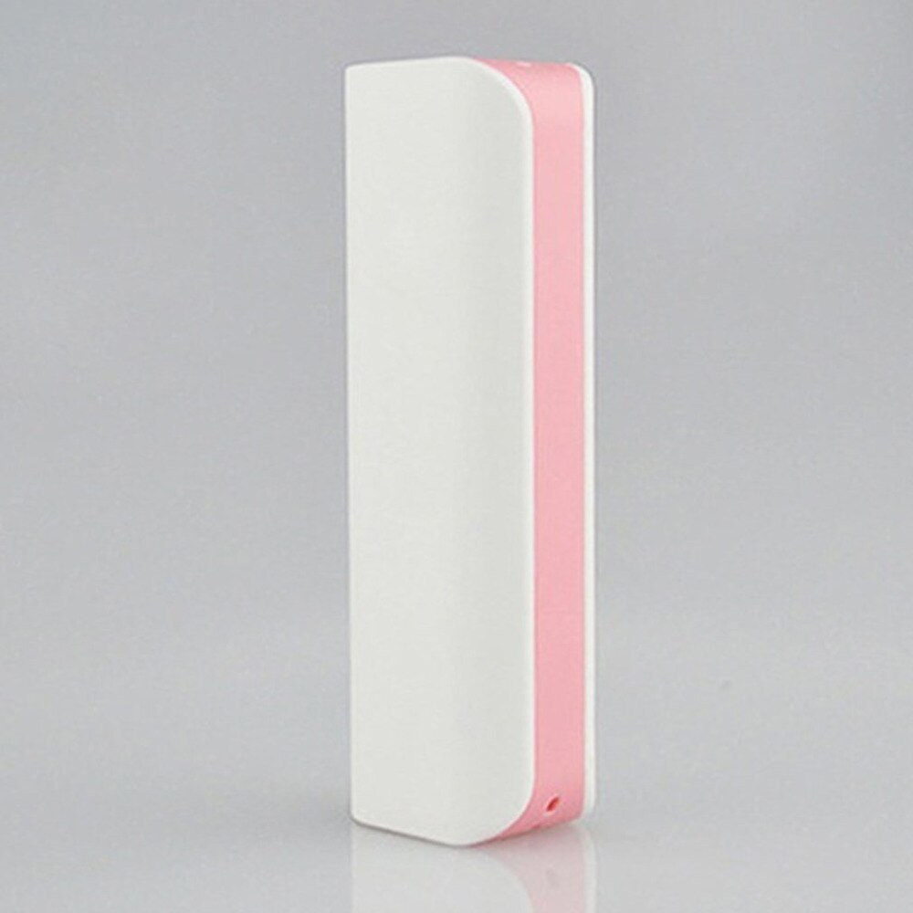 pink Power Bank Shell Free Welding USB Ports Power Bank PCB Charger Case DIY Kits Powered By 2600mAh 18650 Battery