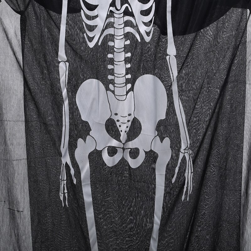 Fantasma esqueleto traje de miedo Halloween traje travestido capa con calavera de demonio vestido de de Halloween suministros