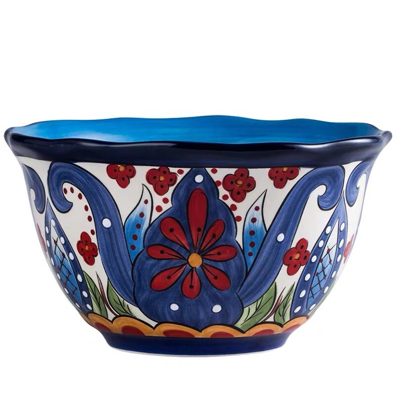 Bohemia Style Ceramic Dinner Plate Set Steak Salad Sushi Fish Plate Soup Rice Bowl Milk Coffee Mug Cup