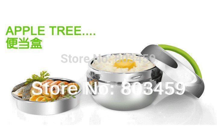 Apple Shape Stainless Steel Lunch Box Bento 2 Tier... – Vicedeal