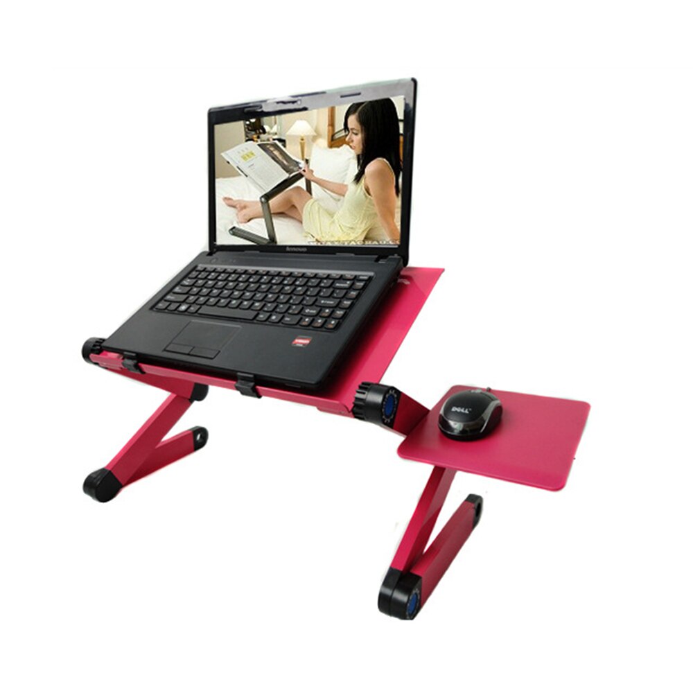 Bærbart sammenklappeligt justerbart foldebord til bærbar skrivebordscomputer mesa para notebook-stativbakke til sovesofa rød