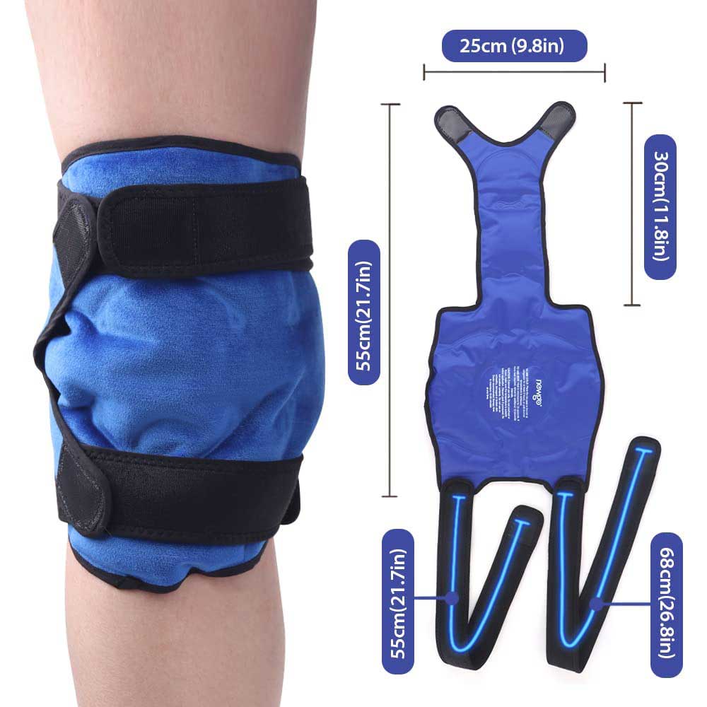 NEWGO Herbruikbare Gel Cold Pack Knie Ice Pack Wrap Heet Koud Kompres Therapie Gel Kniebrace Ondersteuning Voor Verwondingen Pijnbestrijding