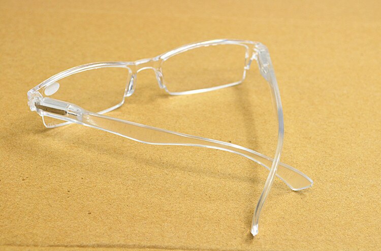Vijf Paar Lente Been Strachable Mode Plexi Glas Transparant Leesbril + 1 + 1.5 + 2 + 2.5 + 3 + 3.5 + 4