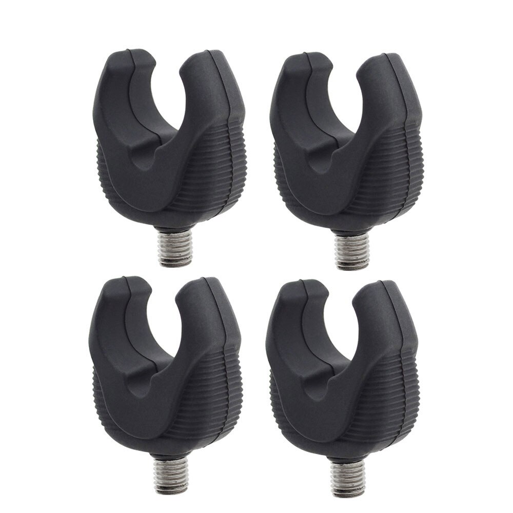Fluorescent Rubber Butt Rests Rod Pod Rest Gripper Rod Rest Heads Carp Rod Rests Grippers Butt Grips: 4pcs Large Black