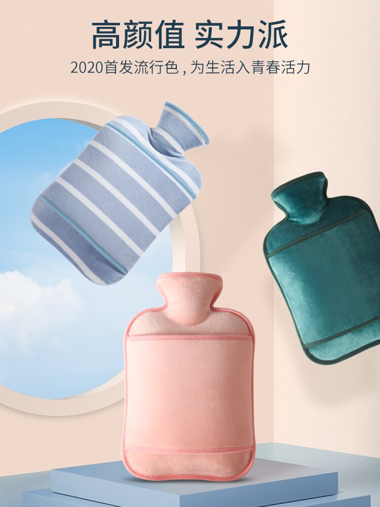 Couverture moelleux Bouillotte chauffe-eau dessin animé 2 litres mignon bouteille d'eau filles Kawaii Bouillotte Peluche mains chauffe EA6RSD