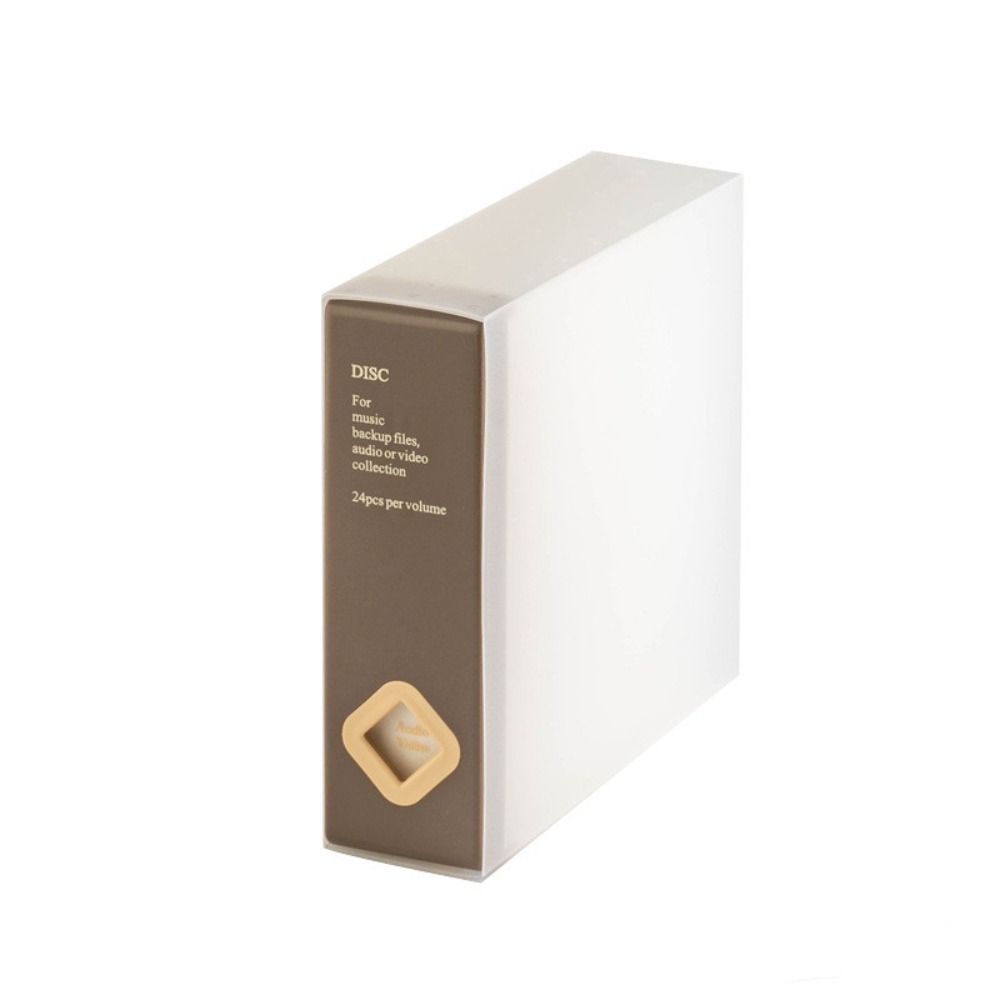 Portable 24 CD Capacity CD Case CD Sleeve Collocation CD Storage Box DVD Wallet DVD Organizer CD Disc Package Bedroom Office: Dark Khaki