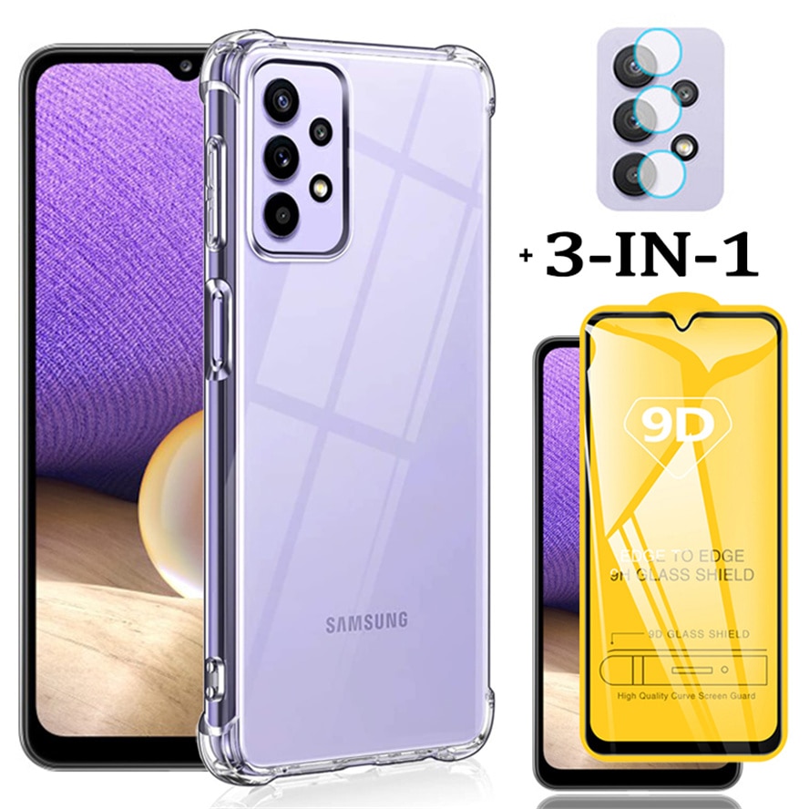 samsung a32 anti-shock clear case samsung a 32 galaxy a32 siliconen telefoon hoesjes samsung a32 zachte cover samsung galaxy a32 4G/5G glass case samsung a32 case