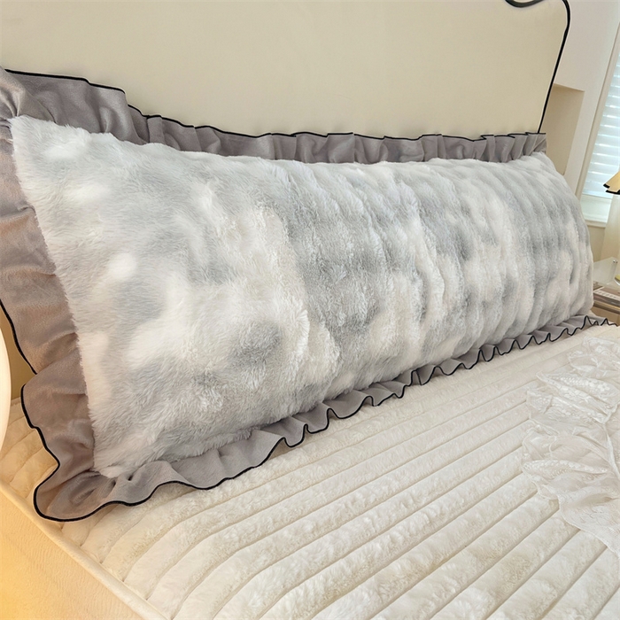 1pc kanten pluche lange kussensloop, lichte luxe verdikte paar dubbele kussensloop (zonder binnenkern), zacht en comfortabel: 470*1200mm / Paars