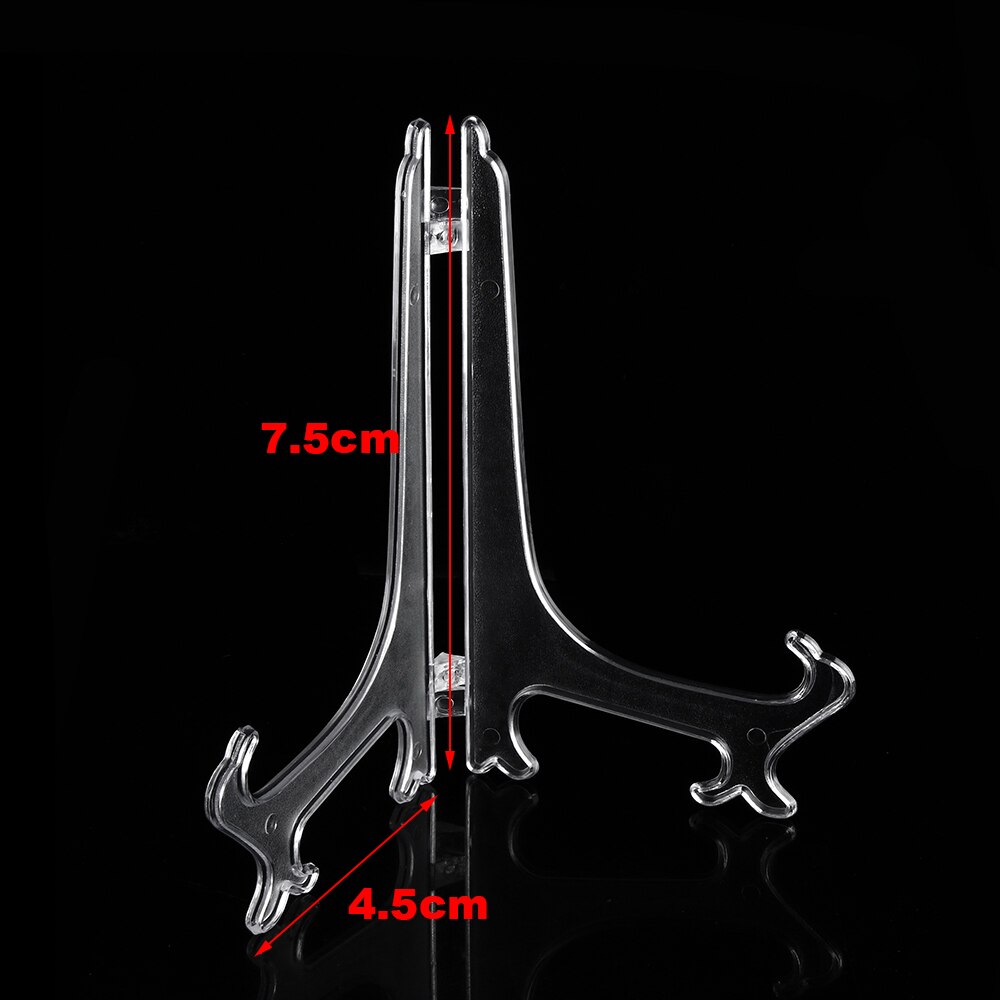 1pc klare plastplater fotoskjermstativ fin bilderamme staffeliholder 3 " 5 " 7 " 9 ": 3 tommer