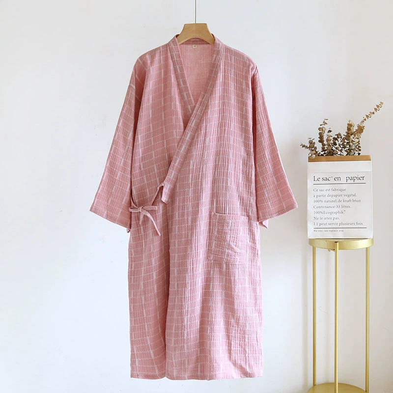 Herfst Multi Kleuren Katoenen Kimono Slaapgewaden Voor Vrouwen Dunne Badjas Pyjama Zweet Stoombad Gewaad Vrouwen Kleding