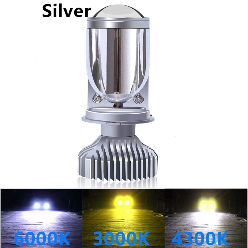 2X Canbus H4 Mini Projector H4 LED Headlight 20000LM Turbo Led lampada Motorcycle Car Lights Bulb lens 12V 24V Hi/Low Beam light: 3000K 4300K 6000K / Left-Hand Drive / 1pcs