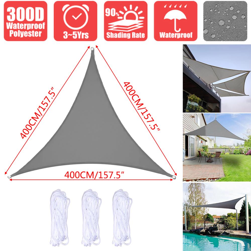 Outdoor Canopy Picnic Mat Canopy Garden Patio Waterproof Sun Shelter Sunshade Protection Shade Sail Awning Camping Shade Cloth: 4x4x4m