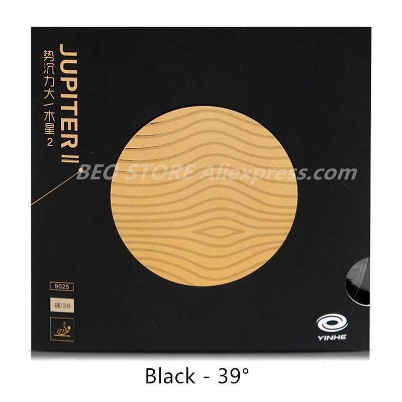 Yinhe Jupiter 2 Jupiter Ii (Sticky, Aanval &amp; Loop, Forehand) galaxy Tafeltennis Rubber Ping Pong Spons: Black H39