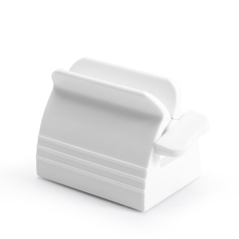 Facial Cleanser Squeezer Tube Press Rolling Bracket Toothpaste Squeezer Tooth Paste Holder Dispenser Bathroom Gadget: A-White
