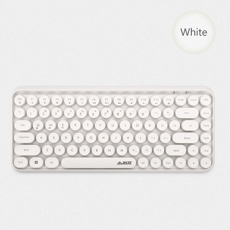 teclado bluetooth,teclado ipad,teclado para ipad,teclado inalámbrico,teclado para tablet,Teclado inalámbrico con Bluetooth para tableta, teclado silencioso para iPad, Xiaomi, Macbook Mini, Lenovo, Dell, Hp: White