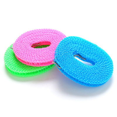 High strength 3 Meters Clotheslines 5 Meters Clothes Dryer Outdoor Cloth Hanging Rope Windbreak Non-slip Clothesline drying rack: mix-5M