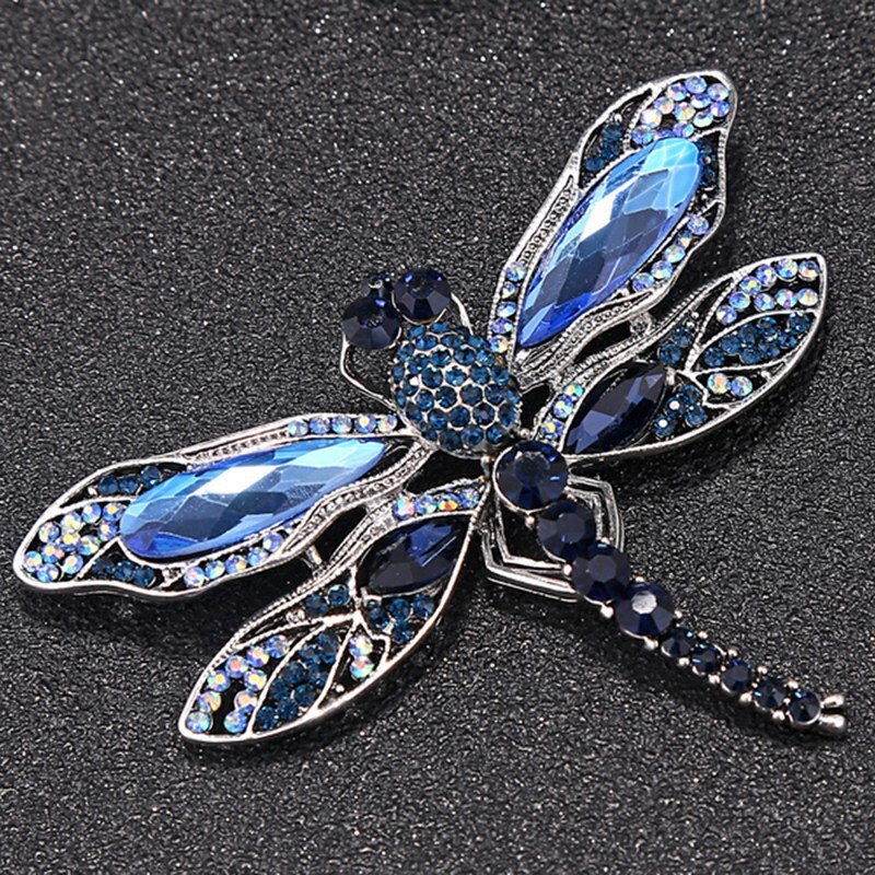 Vintage Dragonfly Brooches For Women Large Insect Brooch Pins Dress Coat Accessories Cute Jewelry