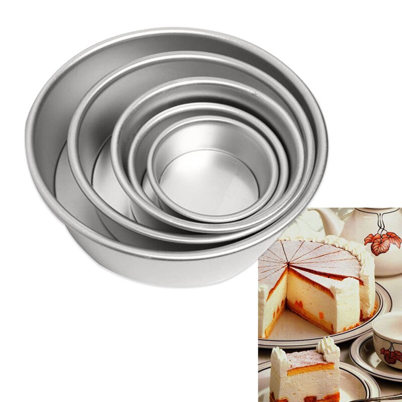 6 Inch Aluminium Round Cake Baking Pan Mold Non-stick Removable Bottom Bread Pudding Pastry Mold Bakeware Household